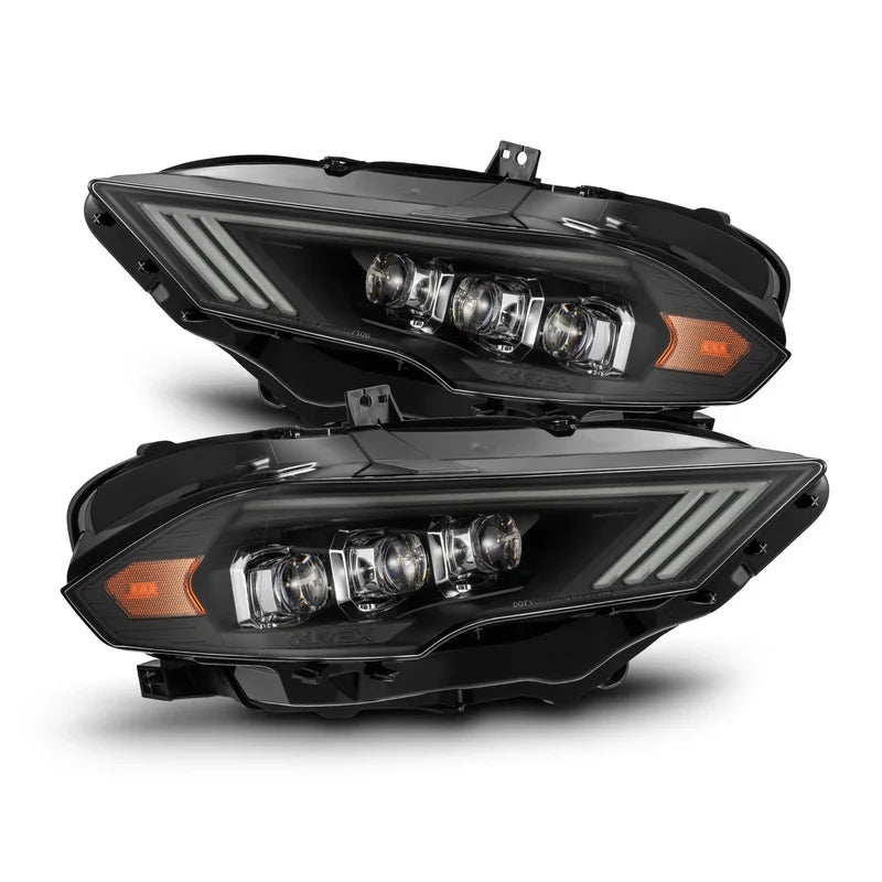 AlphaRex (NOVA-Series) 2018-2022 Ford Mustang LED Projector Headlights - Black