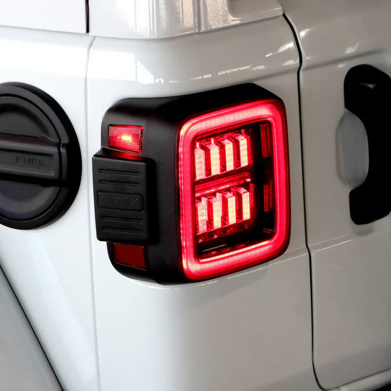 AlphaRex (NOVA-Series) 2018-2025 Jeep Wrangler JL Prismatic LED Tail Lights - Clear