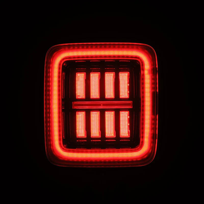 AlphaRex (NOVA-Series) 2018-2025 Jeep Wrangler JL Prismatic LED Tail Lights - Alpha-Black
