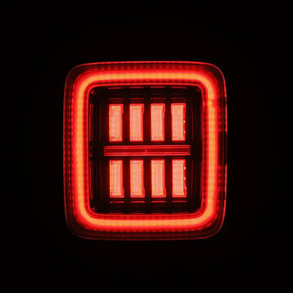 AlphaRex (NOVA-Series) 2018-2025 Jeep Wrangler JL Prismatic LED Tail Lights - Alpha-Black