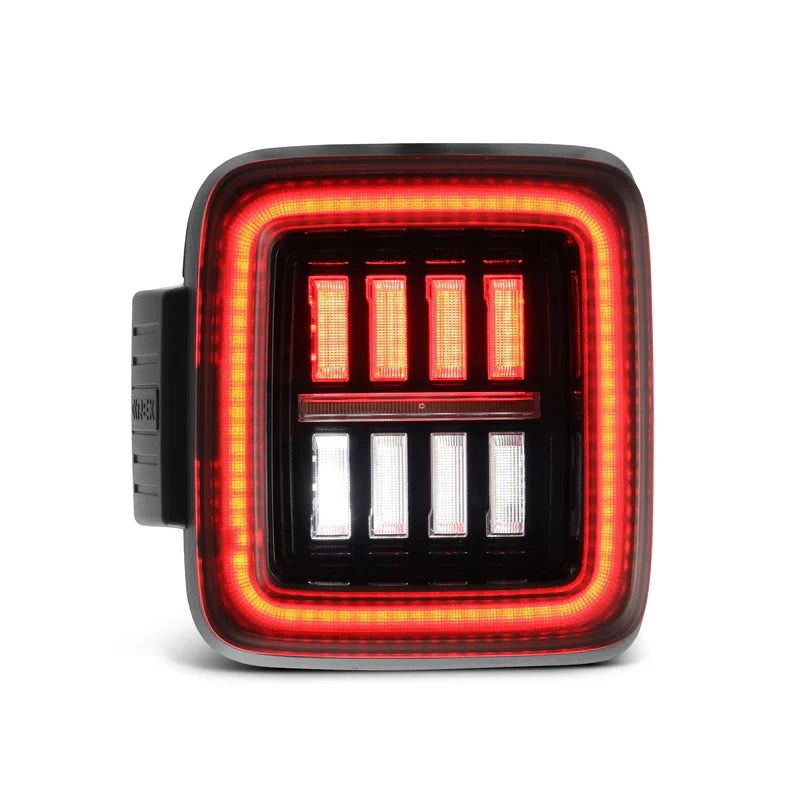 AlphaRex (NOVA-Series) 2018-2025 Jeep Wrangler JL Prismatic LED Tail Lights - Alpha-Black