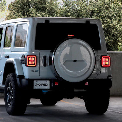 AlphaRex (NOVA-Series) 2018-2025 Jeep Wrangler JL Prismatic LED Tail Lights - Alpha-Black