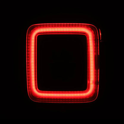 AlphaRex (NOVA-Series) 2018-2025 Jeep Wrangler JL Prismatic LED Tail Lights - Black Red