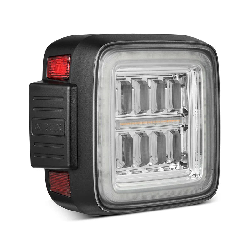AlphaRex (NOVA-Series) 2018-2025 Jeep Wrangler JL Prismatic LED Tail Lights - Clear