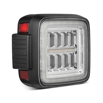AlphaRex (NOVA-Series) 2018-2025 Jeep Wrangler JL Prismatic LED Tail Lights - Clear