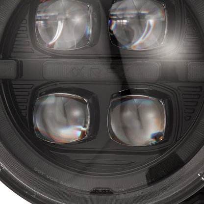 AlphaRex (NOVA-Series) 2018-2025 Jeep Wrangler JL/2019-2025 Gladiator JT LED Projector Headlights - Alpha-Black