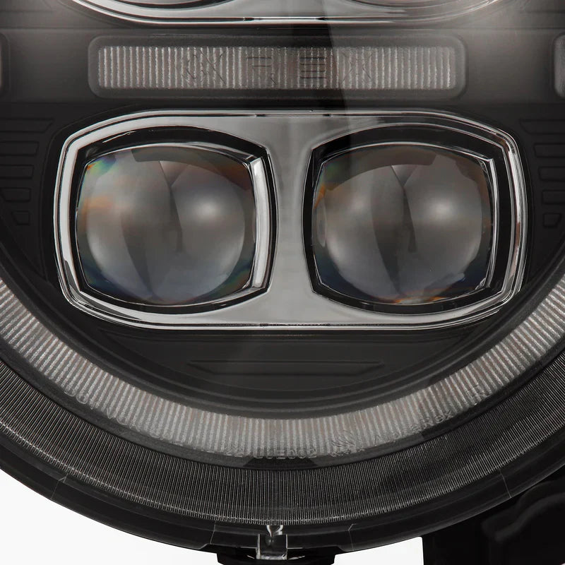AlphaRex (NOVA-Series) 2018-2025 Jeep Wrangler JL/2019-2025 Gladiator JT LED Projector Headlights - Black