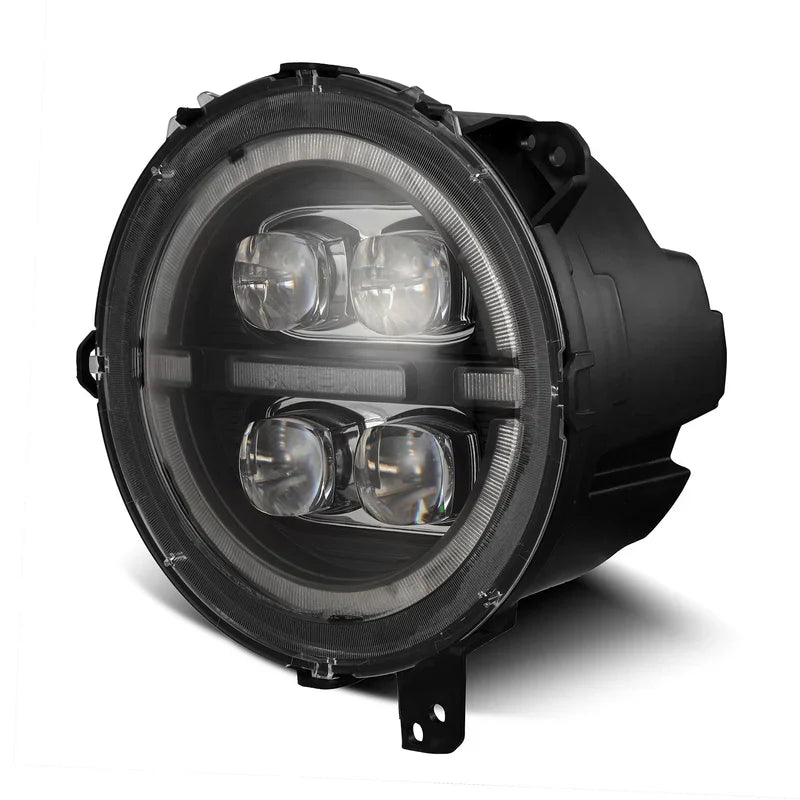 AlphaRex (NOVA-Series) 2018-2025 Jeep Wrangler JL/2019-2025 Gladiator JT LED Projector Headlights - Black
