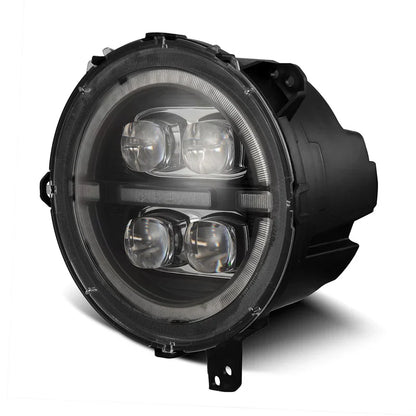 AlphaRex (NOVA-Series) 2018-2025 Jeep Wrangler JL/2019-2025 Gladiator JT LED Projector Headlights - Black
