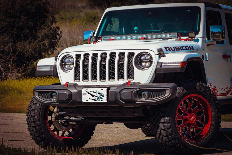 AlphaRex (NOVA-Series) 2018-2025 Jeep Wrangler JL/2019-2025 Gladiator JT LED Projector Headlights - Black