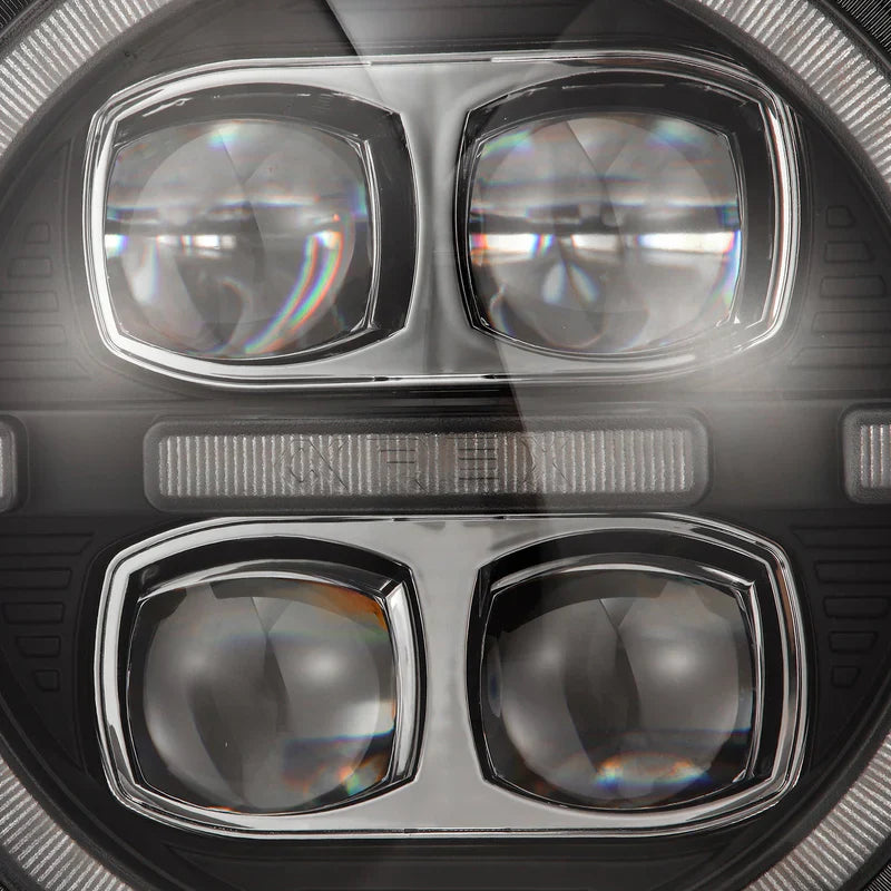 AlphaRex (NOVA-Series) 2018-2025 Jeep Wrangler JL/2019-2025 Gladiator JT LED Projector Headlights - Black
