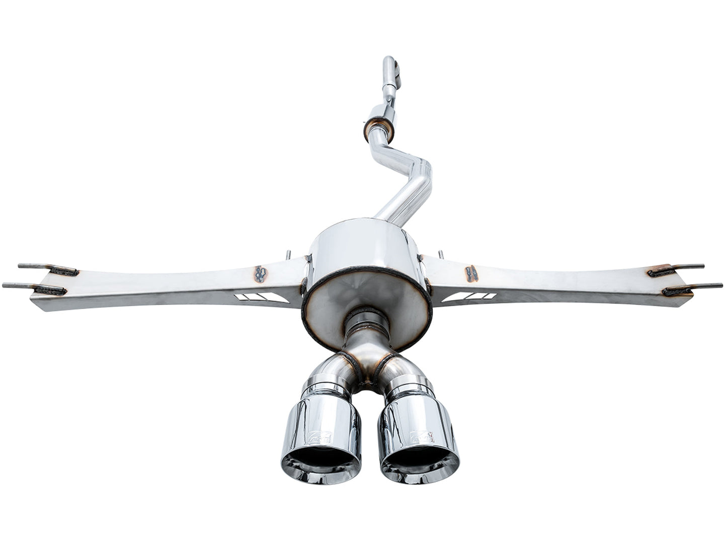 AWE Touring Edition Exhaust for 10th Gen Civic Si Coupe / Sedan (includes Front Pipe) - Dual Chrome Silver Tips
