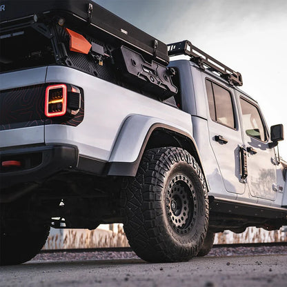 AlphaRex (NOVA-Series) 2019-2025 Jeep Gladiator JT Prismatic LED Tail Lights - Alpha-Black
