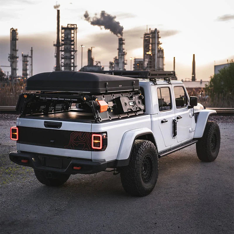 AlphaRex (NOVA-Series) 2019-2025 Jeep Gladiator JT Prismatic LED Tail Lights - Alpha-Black