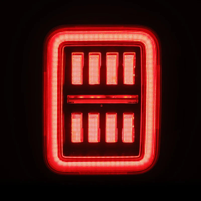 AlphaRex (NOVA-Series) 2019-2025 Jeep Gladiator JT Prismatic LED Tail Lights - Black Red