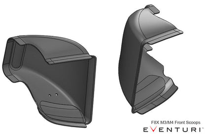 Eventuri BMW F8X M3 / M4 Black Carbon Air Scoop Set