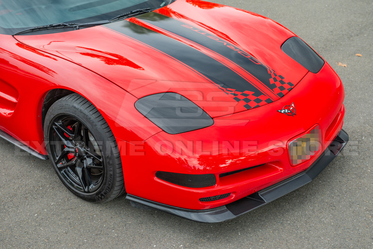 Chevrolet Corvette C5 DRY Carbon Fiber Front Headlight Covers