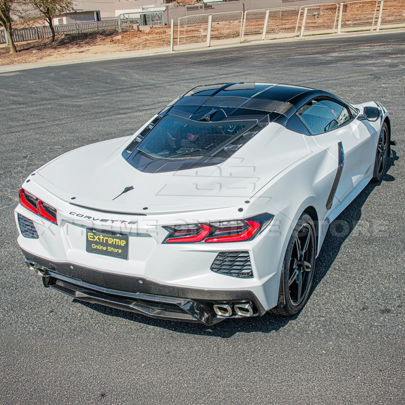 Chevrolet Corvette C8 DRY CARBON FIBER Top Roof Pillar Bow