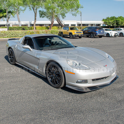 Corvette C6 Base Model Extended Front Splitter Lip & Side Skirts Rocker Panels