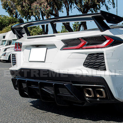 Corvette C8 Stingray DRY CARBON FIBEr Add-On Rear Diffuser Fin