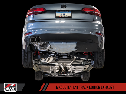 AWE Track Edition Exhaust for MK6 Jetta 1.4T - Diamond Black Tips