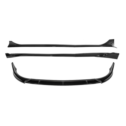 2025-Up Tesla Model Y Track Style Front Lip Side Skirts Kit - FLIP-1290-ABS_SS-1291-ABS