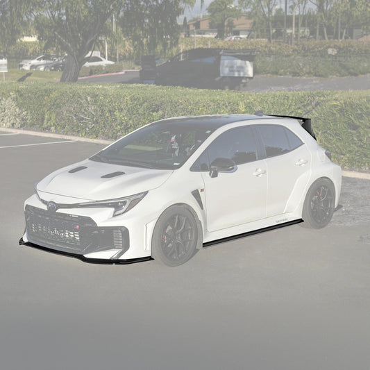 2025-Up Toyota GR Corolla Glossy Black Front Lip Side Skirts Rear Wing Spoiler