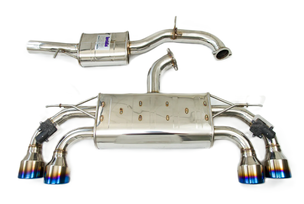 Invidia 17-21 VW Golf-R 7.5 Q300 Rolled Titanium tip Cat-back Exhaust(with Valve)