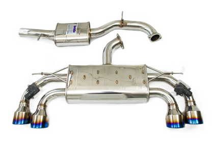 Invidia 17-21 VW Golf-R 7.5 Q300 Rolled Titanium tip Cat-back Exhaust(with Valve)