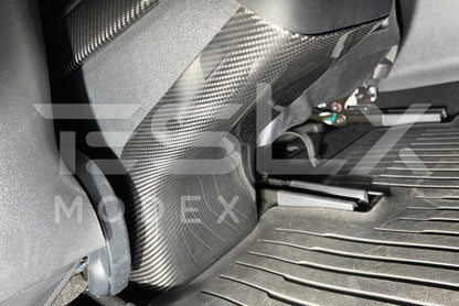 2020-23 Tesla Model 3 & 20-24 Y Carbon Fiber Interior Rear Anti-Kick Plate Cover