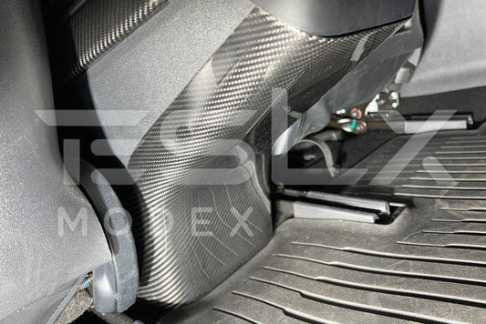 2020-23 Tesla Model 3 & 20-24 Y Carbon Fiber Interior Rear Anti-Kick Plate Cover