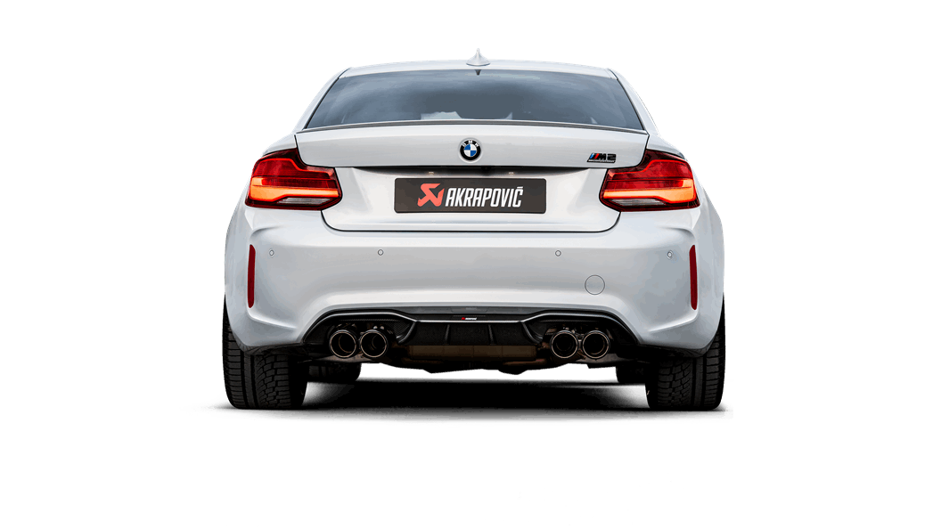 Akrapovic 2018+ BMW M2 Competition/M2 CS (F87N) Slip-On Line (Titanium) w/Carbon Fiber Tips