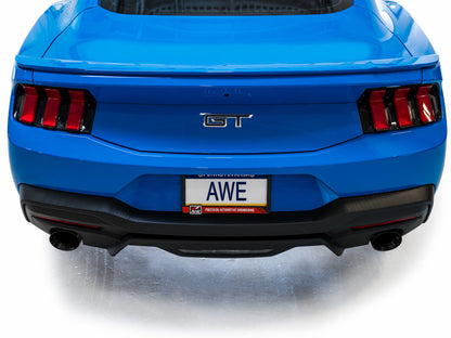 AWE Track Edition Exhaust for S650 Ford Mustang GT Fastback - Dual Diamond Black Tips