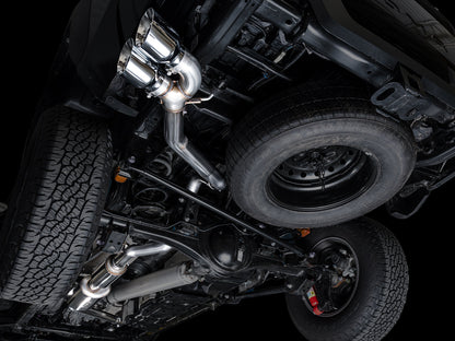 AWE 0FG Exhaust for 4th Gen Toyota Tacoma - Dual Chrome Silver Tips