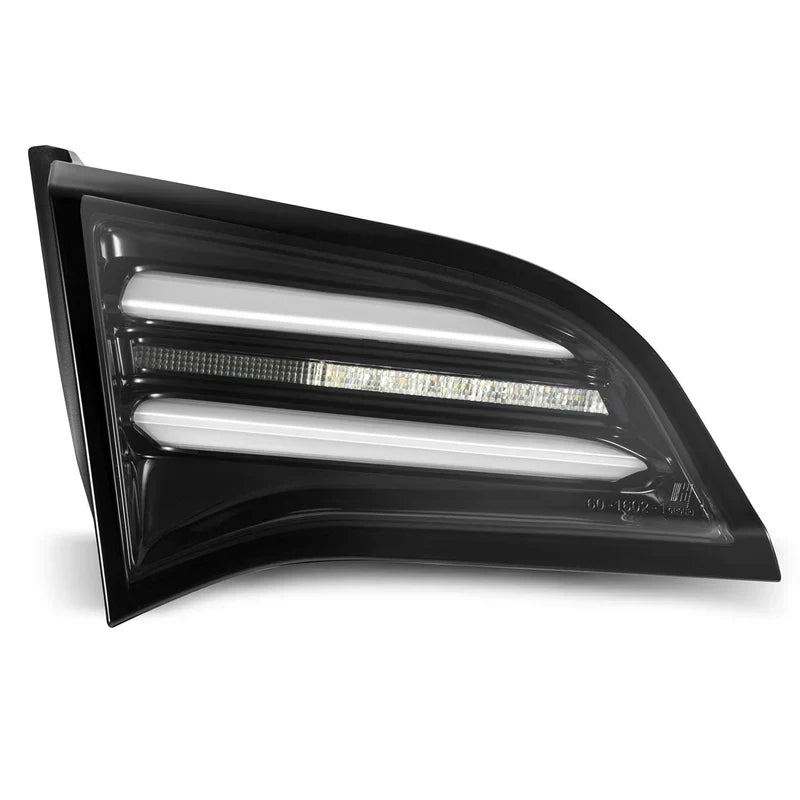 AlphaRex (PRO-Series) 2022-2023 Tesla Model-3/2020-2024 Tesla Model-Y (U.S. Model with Stock Amber Turn Signal) LED Tail Lights Jet Black
