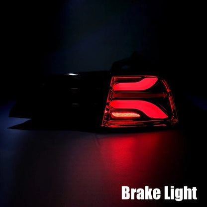 AlphaRex (PRO-Series) 2022-2023 Tesla Model-3/2020-2024 Tesla Model-Y (U.S. Model with Stock Amber Turn Signal) LED Tail Lights Jet Black