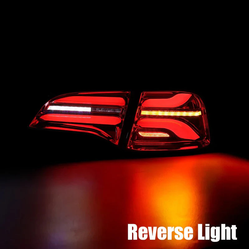 AlphaRex (PRO-Series) 2022-2023 Tesla Model-3/2020-2024 Tesla Model-Y (U.S. Model with Stock Amber Turn Signal)  LED Tail Lights Red