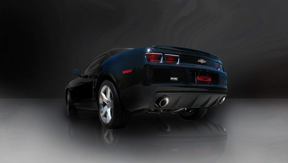 Corsa 10-14 Chevrolet Camaro Convertible SS 6.2L V8 Manual Black Sport Cat-Back + XO Exhaust