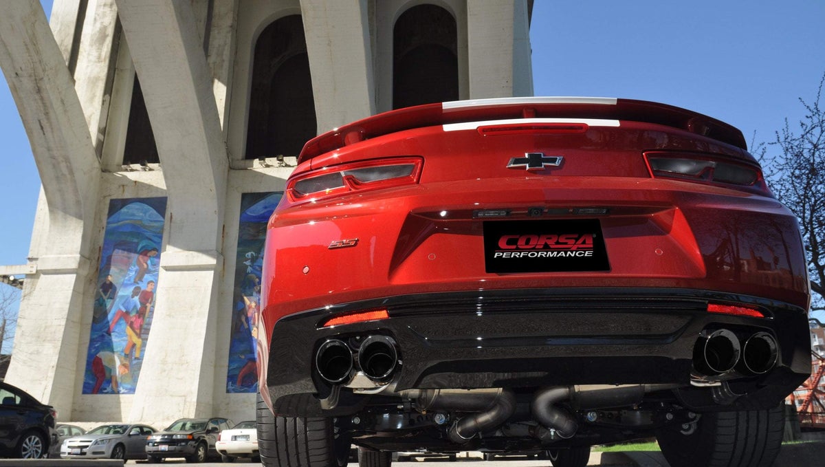 Corsa 16-17 Chevy Camaro SS 2.75in Inlet / 4in Outlet Polished Tip Kit (For Corsa Exhaust Only)