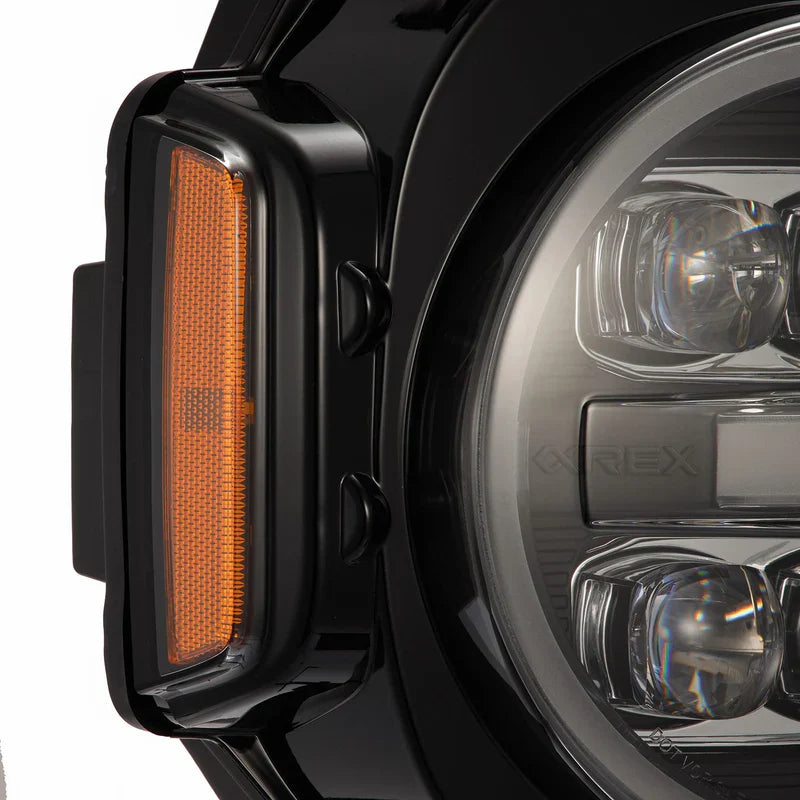 AlphaRex (NOVA-Series) 2021-2025 Ford Bronco/2022-2025 Bronco Raptor Projector Headlights - Black