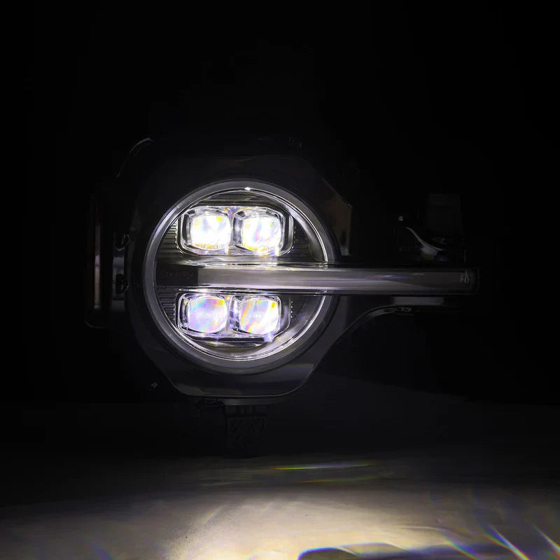 AlphaRex (NOVA-Series) 2021-2025 Ford Bronco/2022-2025 Bronco Raptor Projector Headlights - Black
