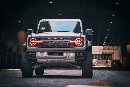 AlphaRex (NOVA-Series) 2021-2025 Ford Bronco/2022-2025 Bronco Raptor Projector Headlights - Alpha-Black