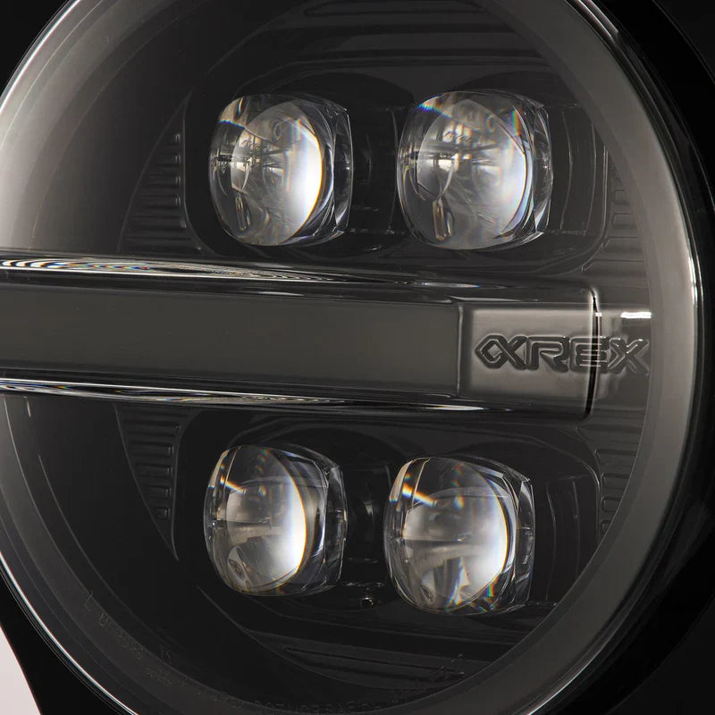AlphaRex (NOVA-Series) 2021-2025 Ford Bronco/2022-2025 Bronco Raptor Projector Headlights - Alpha-Black