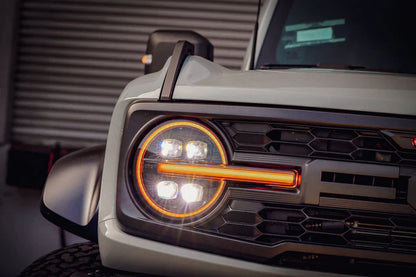 AlphaRex (NOVA-Series) 2021-2025 Ford Bronco/2022-2025 Bronco Raptor Projector Headlights - Alpha-Black