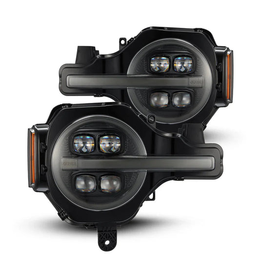 AlphaRex (NOVA-Series) 2021-2025 Ford Bronco/2022-2025 Bronco Raptor Projector Headlights - Alpha-Black