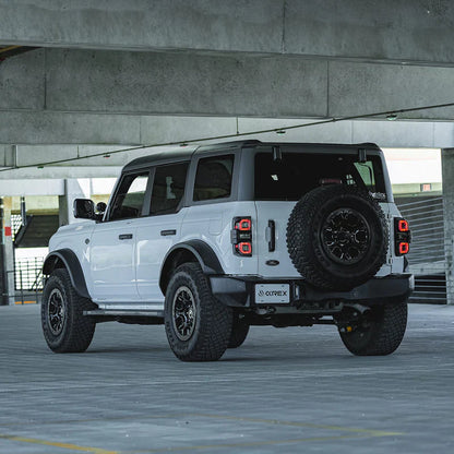 AlphaRex (NOVA-Series) 2021-2025 Ford Bronco (Excluding Bronco Raptor) Prismatic LED Tail Lights - Alpha-Black