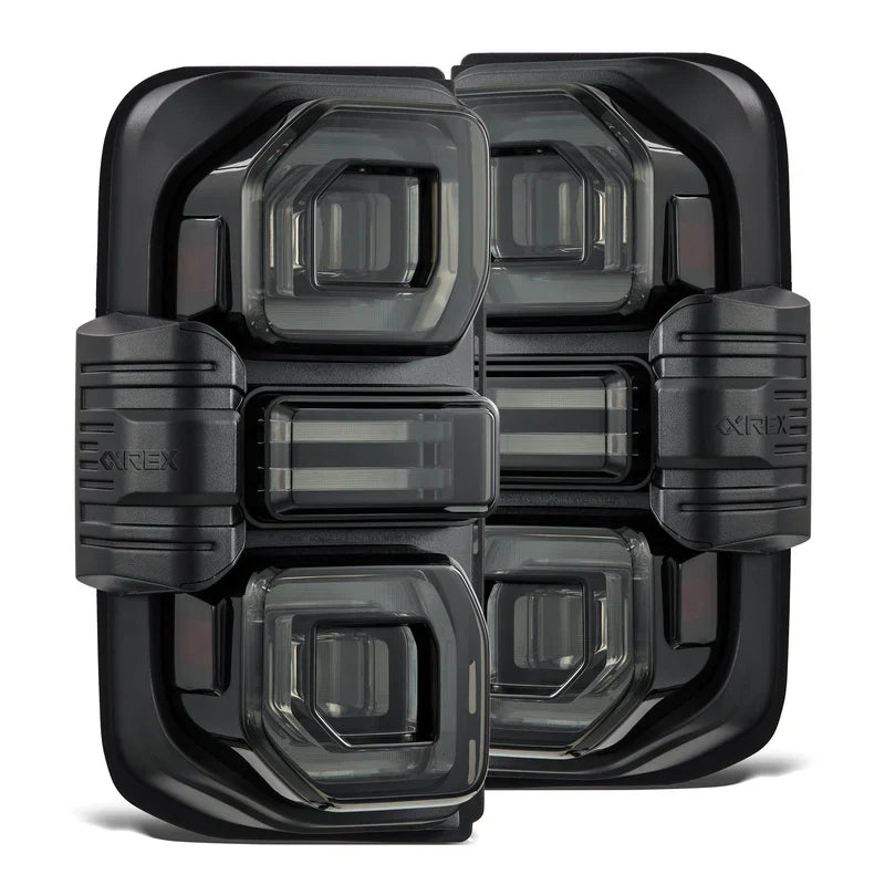 AlphaRex (NOVA-Series) 2021-2025 Ford Bronco (Excluding Bronco Raptor) Prismatic LED Tail Lights - Alpha-Black