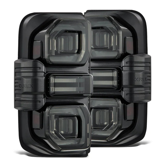 AlphaRex (NOVA-Series) 2021-2025 Ford Bronco (Excluding Bronco Raptor) Prismatic LED Tail Lights - Alpha-Black