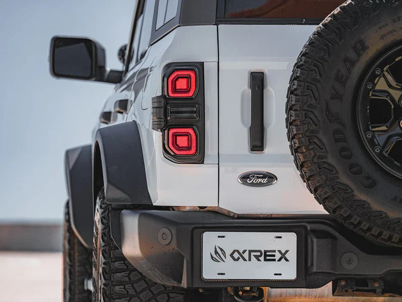 AlphaRex (NOVA-Series) 2021-2025 Ford Bronco (Excluding Bronco Raptor) Prismatic LED Tail Lights - Black