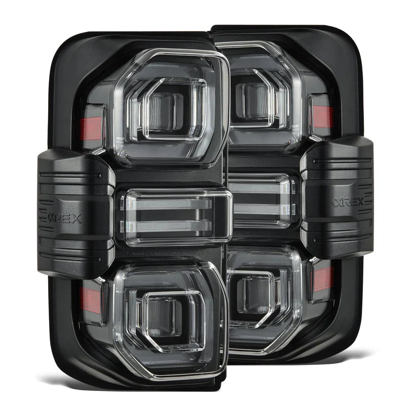 AlphaRex (NOVA-Series) 2021-2025 Ford Bronco (Excluding Bronco Raptor) Prismatic LED Tail Lights - Black